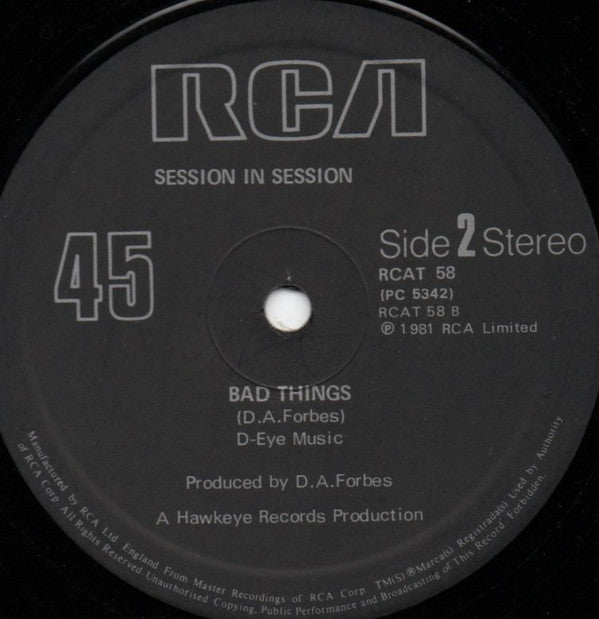Sugar Minott / Session In Session : Good Thing Going / Bad Things (12")