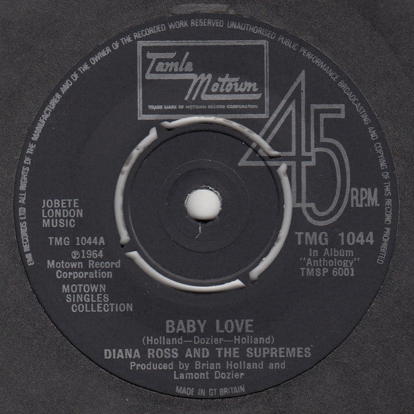 The Supremes : Baby Love / Stop! In The Name Of Love (7", Single)