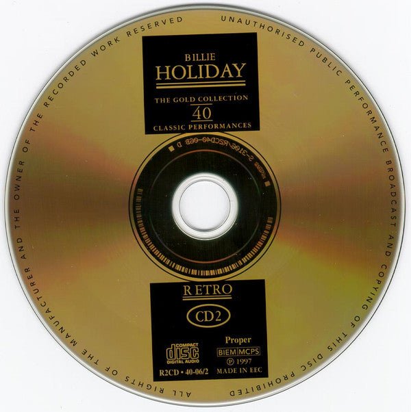 Billie Holiday : The Gold Collection: 40 Classic Performances (2xCD, Comp, Dlx)