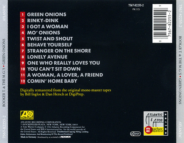 Booker T & The MG's : Green Onions (CD, Album, RE, RM)