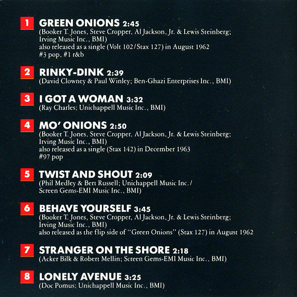 Booker T & The MG's : Green Onions (CD, Album, RE, RM)