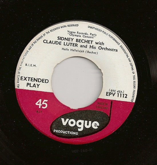 Sidney Bechet With Claude Luter Et Son Orchestre : Olympia Concert (7", EP)