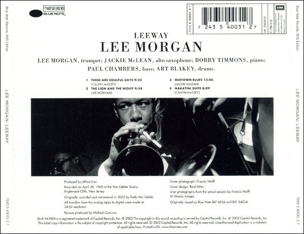 Lee Morgan : Leeway (CD, Album, RE, RM)