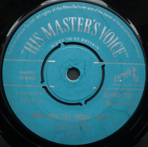 Ella Fitzgerald With Paul Smith Quartet : How High The Moon (7", Single)