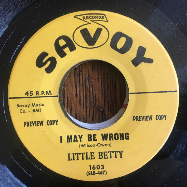Little Betty : Why Did You Do It? (7", Single, Promo)