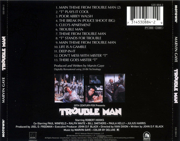 Marvin Gaye : Trouble Man (Motion Picture Soundtrack) (CD, Album, RM, RP, EDC)