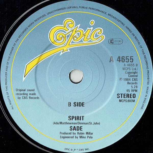 Sade : Smooth Operator (7", Single, Pap)