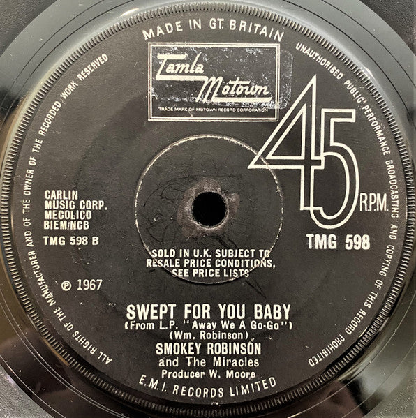 The Miracles : The Love I Saw In You Was Just A Mirage (7", Single, Mono, Sol)