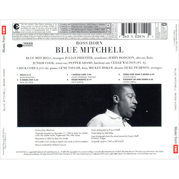 Blue Mitchell : Boss Horn (CD, Album, Copy Prot., RE, RM)
