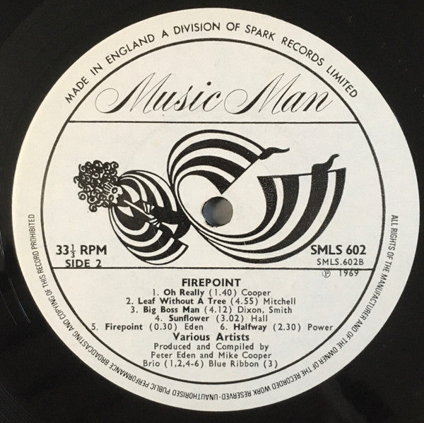 Various : Firepoint (A Collection Of Folk Blues Tracks By Mike Cooper Bob Hall Sam Mitchell Tom Robinson Duffy Power Little Brother Dave Gerald Moore) (LP, Comp)