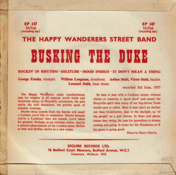 Happy Wanderers : Busking The Duke (7", EP)