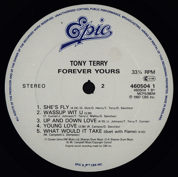 Tony Terry : Forever Yours (LP, Album)