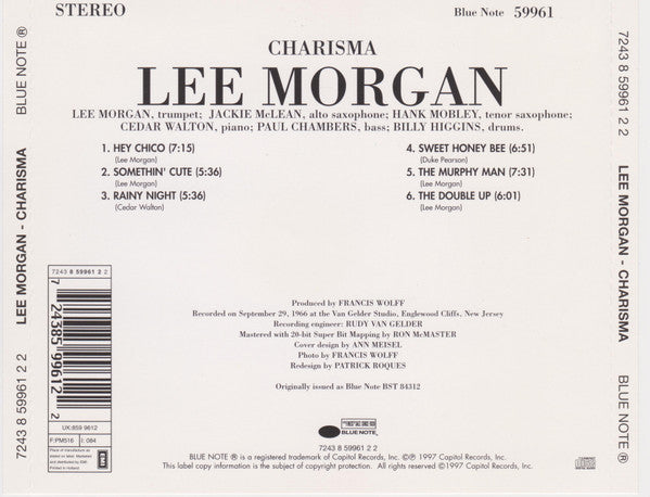 Lee Morgan : Charisma (CD, Album, RE, RM)