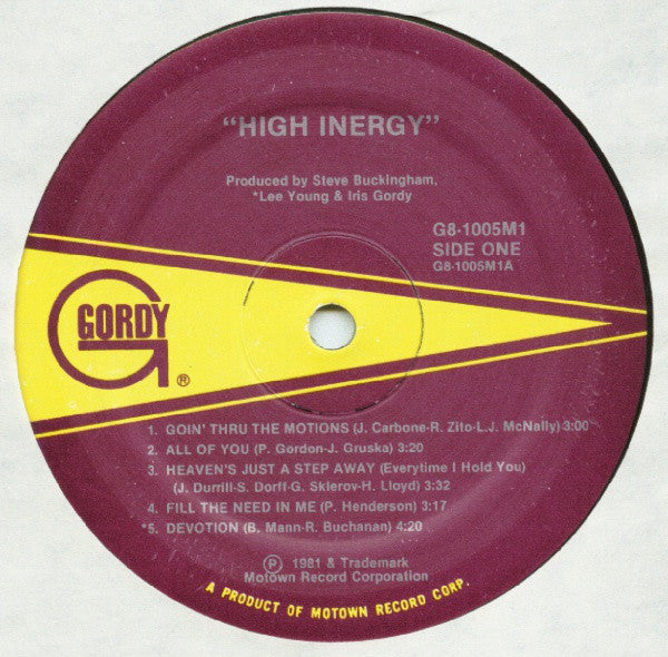 High Inergy : High Inergy (LP, Album)