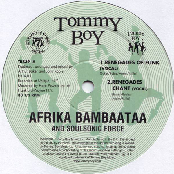 Afrika Bambaataa And Soulsonic Force* : Renegades Of Funk (12", RE)