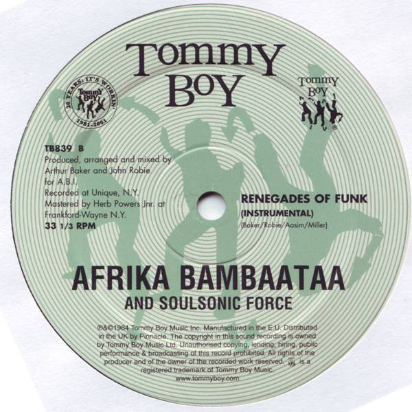 Afrika Bambaataa And Soulsonic Force* : Renegades Of Funk (12", RE)
