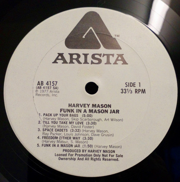 Harvey Mason : Funk In A Mason Jar (LP, Album, Promo)