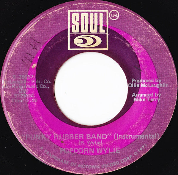 Richard "Popcorn" Wylie : Funky Rubber Band (7")