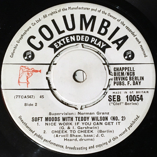 Teddy Wilson : Soft Moods With Teddy Wilson (No. 2) (7", EP)