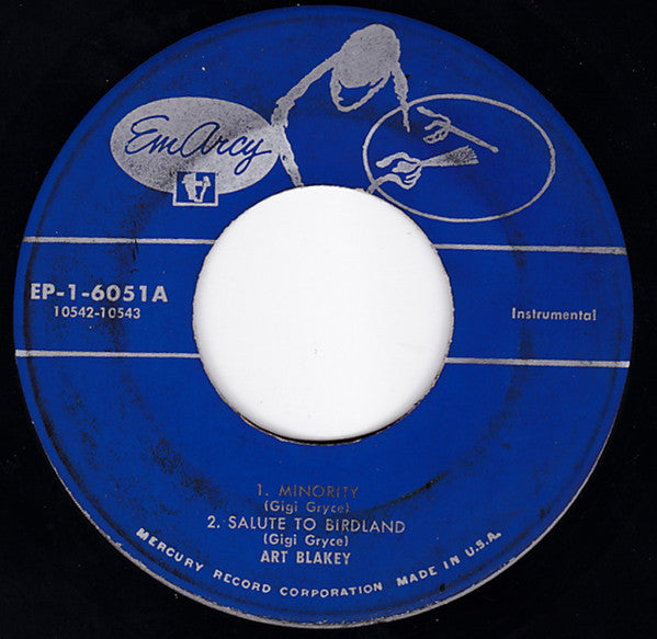 Art Blakey : Salute To Birdland (7", EP, Mono)