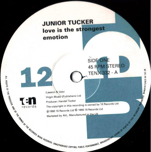 Junior Tucker : Love Is The Strongest Emotion (12")