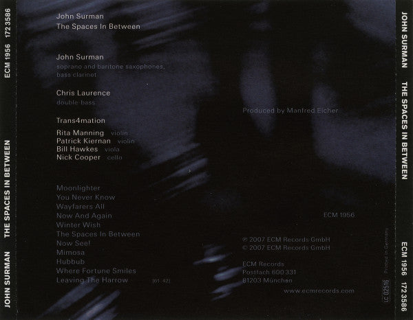 John Surman : The Spaces In Between (CD, Album)