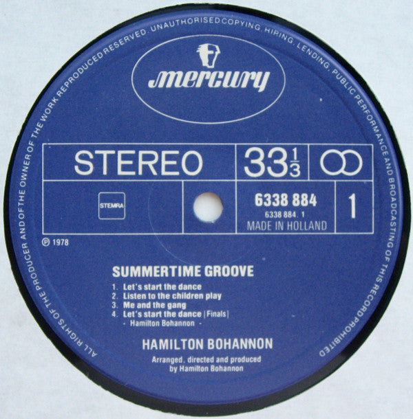 Hamilton Bohannon : Summertime Groove (LP, Album)
