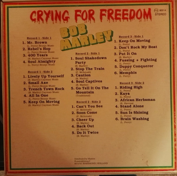 Bob Marley : Crying For Freedom (3xLP, Comp, Red + Box)