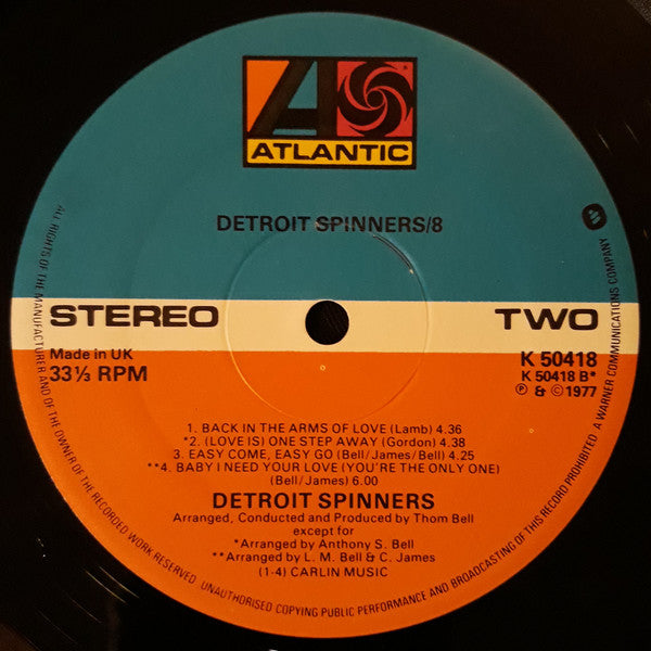Spinners : Spinners/8 (LP, Album)