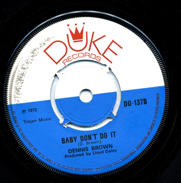 U-Roy Junior / Dennis Brown : Live It Up / Baby Don't Do It (7", Pun)