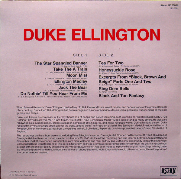 Duke Ellington : Take The A Train (LP, Album, Mono)