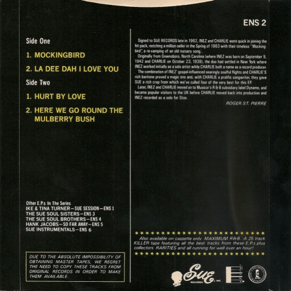 Inez And Charlie Foxx : Mockingbird (7", EP, Comp, Mono)