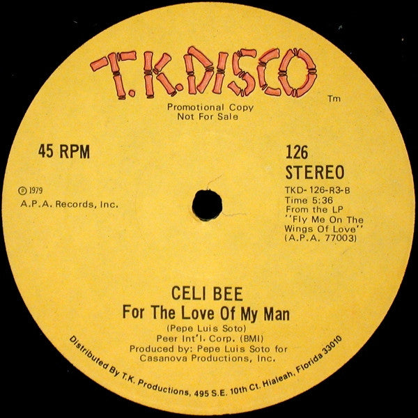 Celi Bee : Fly Me On The Wings Of Love (12", Promo)