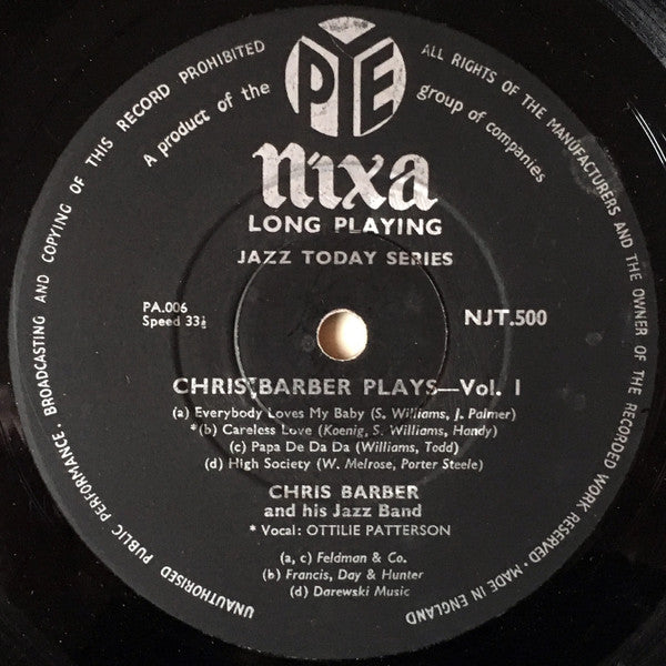 Chris Barber's Jazz Band : Chris Barber Plays (10")