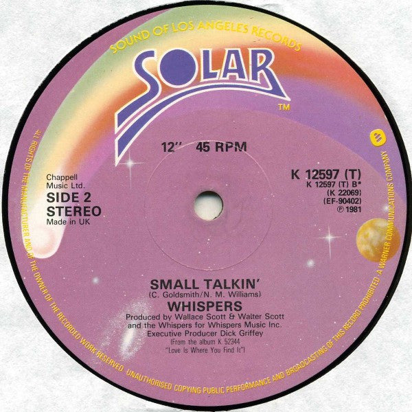 The Whispers : In The Raw (12")