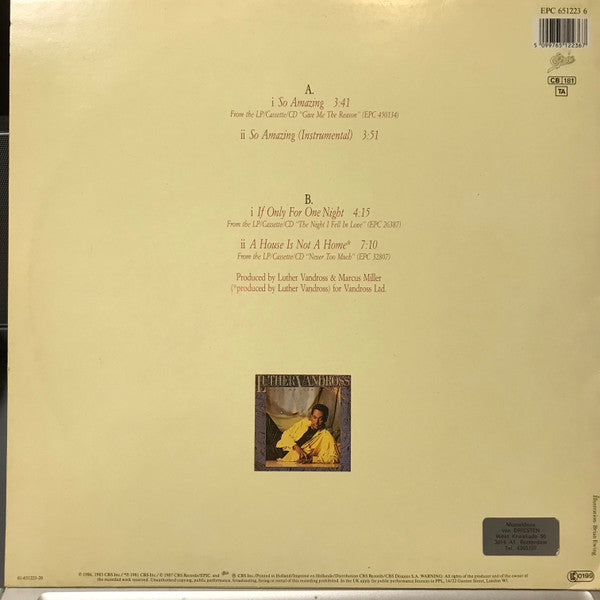 Luther Vandross : So Amazing (12")