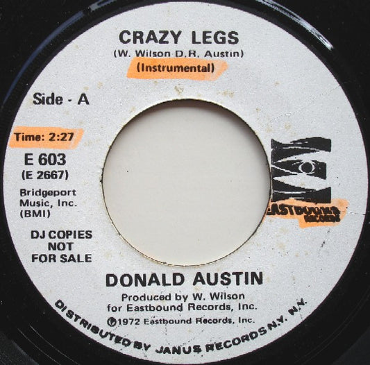 Donald Austin : Crazy Legs (7", Promo, Los)