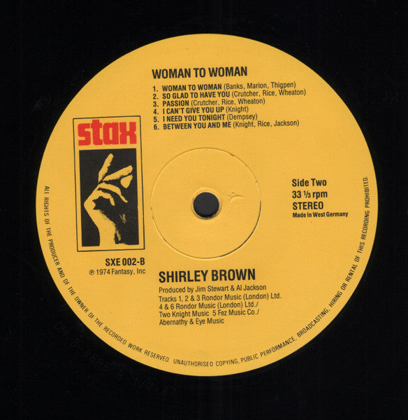 Shirley Brown : Woman To Woman (LP, Album, RE)