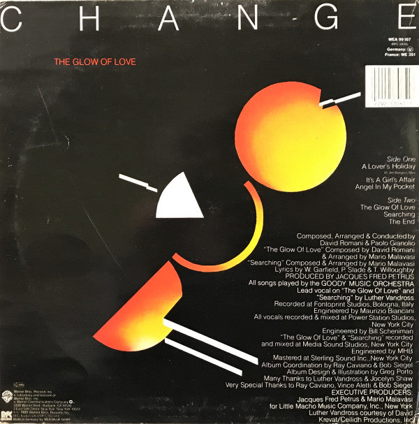 Change : The Glow Of Love (LP, Album, RE)