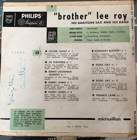 Brother Lee Roy And His Band : 1 - Wire Wheels (7", EP)