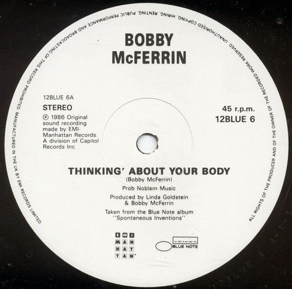 Bobby McFerrin : Thinkin' About Your Body (12")
