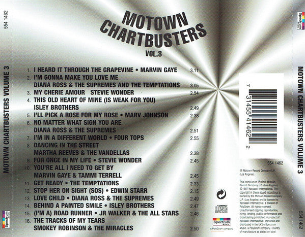 Various : Motown Chartbusters (Volume 3) (CD, Album, Comp, RE)