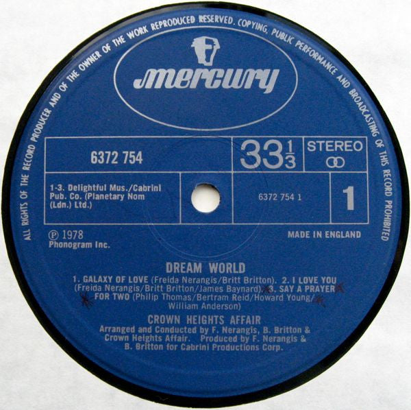 Crown Heights Affair : Dream World (LP, Album)