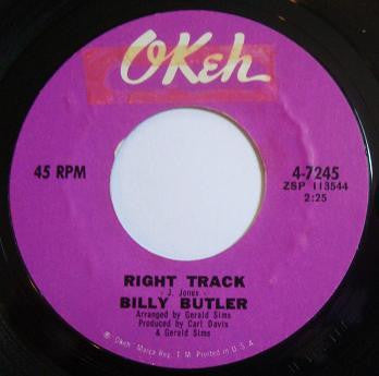 Billy Butler : Right Track / Boston Monkey (7", Single, RE, Styrene)