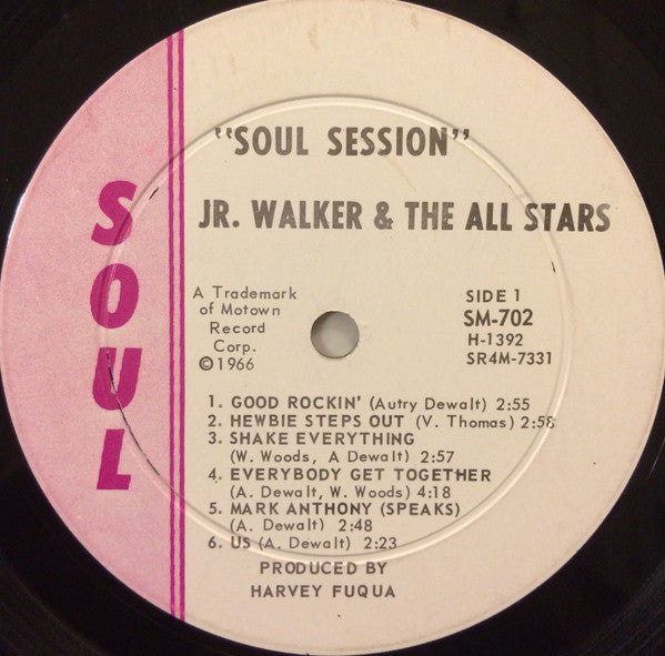 Junior Walker & The All Stars : Soul Session (LP, Album, Mono, Whi)
