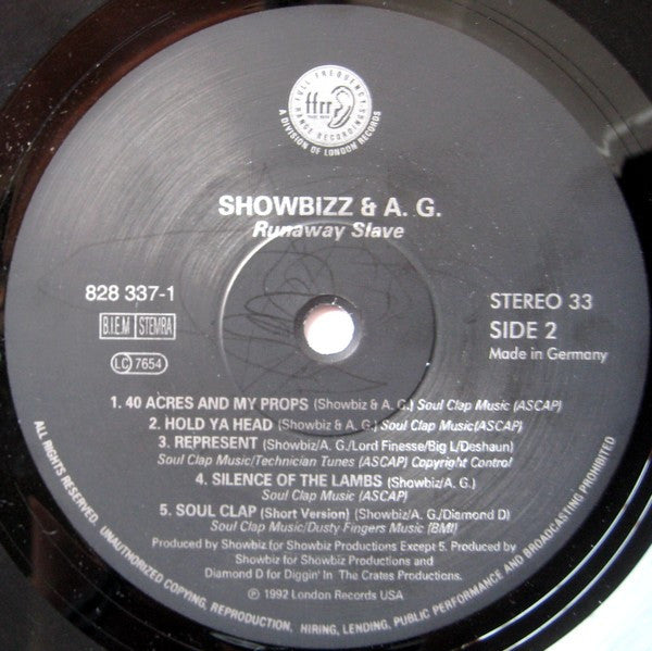 Showbizz & A.G.* : Runaway Slave (LP, Album)
