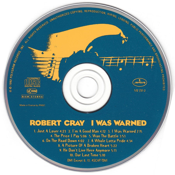 Robert Cray : I Was Warned (CD, Album)