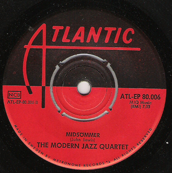 The Modern Jazz Quartet : The Modern Jazz Quartet At Music Inn / Volume 2 (7", EP)