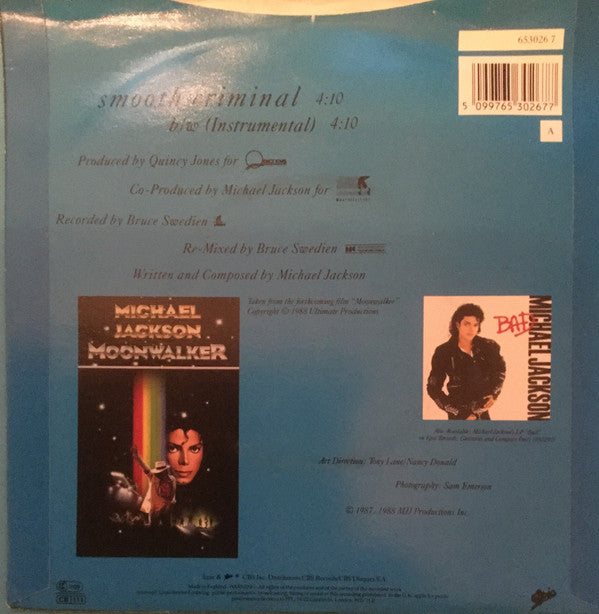 Michael Jackson : Smooth Criminal (7", Single)