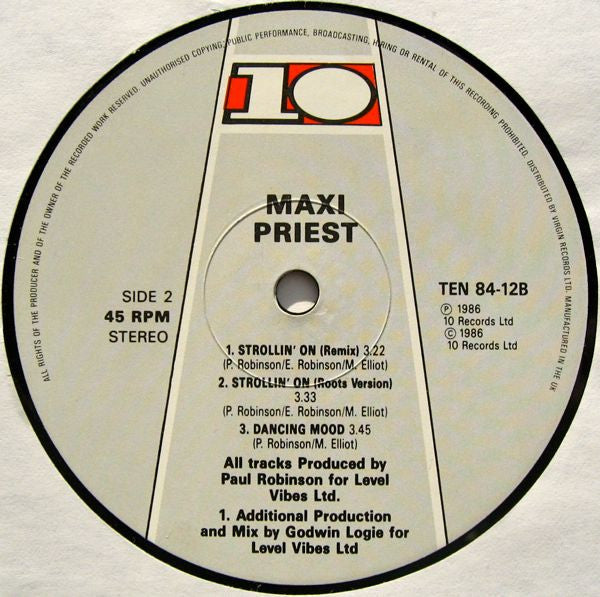 Maxi Priest : Strollin' On (12")
